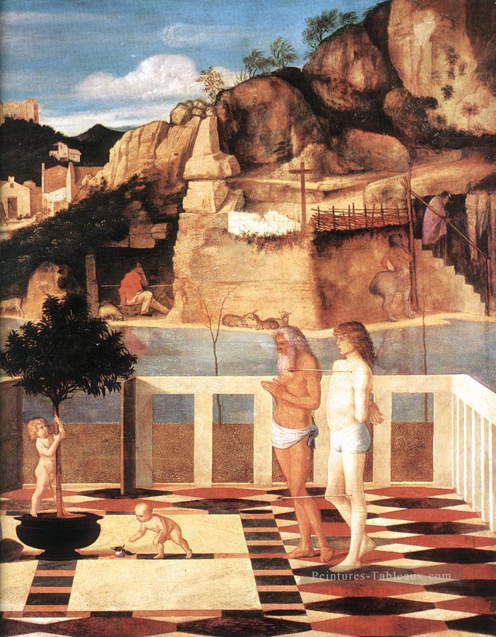 Allégorie sacrée Renaissance Giovanni Bellini Peintures à l'huile